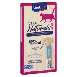 Produktbild von Vitakraft Vita Naturals Liquid Snack Lachs - 5 x 15 g