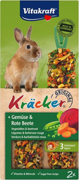 Produktbild von Vitakraft Zwergkaninchen Kräcker mit Gemüse und Roter Beete - 2 Stk.