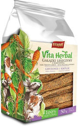 Produktbild von VITAPOL Ringi-Rolls Haselnusszweige mit Karotten für Nager 50g