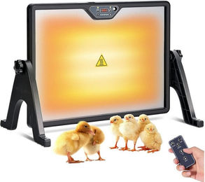VIVIHEYDAY Hühnerstall Wärmeplatte Küken, 180W Wärmelampe Hühner mit Thermostat, 30-75℃, Doppelseitig Hühnerstall Heizung, Küken Wärmeplatte mit Fernbedienung – Bild 1 von 5
