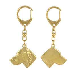 Vizsla Ungarischer Kurzhaar-Jagdhund - Vergoldeter Schlüsselanhänger mit Hund – Bild 1 von 6