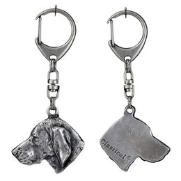 Vizsla Ungarischer Kurzhaar-Vorstehhund Schlüsselanhänger versilbert – Bild 1 von 5