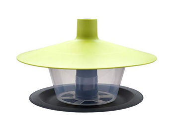 Vogelfutterhaus Finch grün-grau Kunststoff – Bild 1 von 4