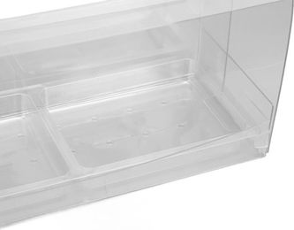 Produktbild von Vogelfutterhaus mit transparentem Fenster und 2 Saugnäpfen, starke Saugkraft, transparentes Außenfenster-Vogelfutterhaus