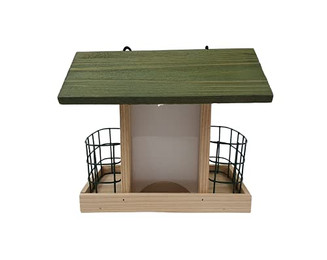 Produktbild von Vogelfutterhaus zum Aufhängen aus Holz