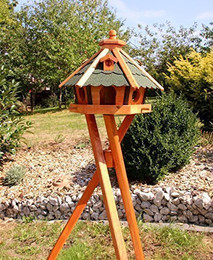 Produktbild von Vogelhaus Typ 23 mit Ständer grün behandelt