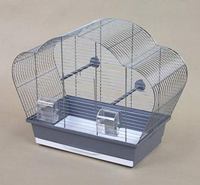 Produktbild von Vogelkäfig Beta Chrom grau Vogelheim für Sittiche