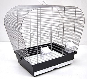 Produktbild von Vogelkäfig Vogelheim für Sittiche Chrom schwarz 60 cm
