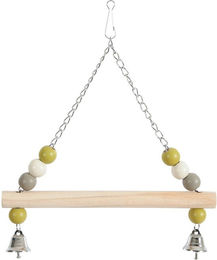 Produktbild von Vogelschaukel aus Holz mit Metallkette