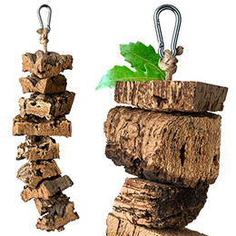 Produktbild von Vogelspielplatz Knabberkette aus Korkrinde 25cm - 25 cm