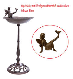 Vogeltränke aus Gusseisen mit Engel – Bild 1 von 6