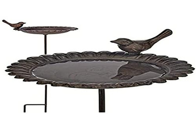 Produktbild von Vogeltränke Gusseisen antik-braun mit Stab