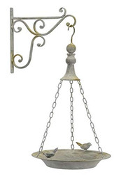 Produktbild von Vogeltränke Schale mit Konsole aus Metall im Vintage Stil