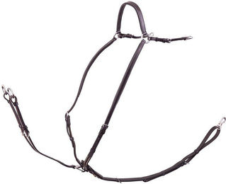 Produktbild von Vorderzeug für Pferde mit Sattelzügeln und Gummiband BR Equitation Rayleigh