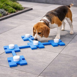 VABIONO Schnüffelteppich Intelligenzspielzeug Set für Hunde mit Clicker in Blau und Weiß – Bild 1 von 2