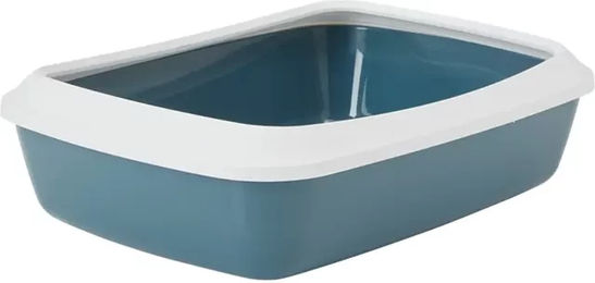 Vadigran Katzentoilette Iriz offene Schalentoilette aus Kunststoff in Blau oder Grün – Bild 1 von 2