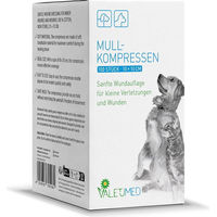 Produktbild von Valetumed Mullkompressen aus Baumwolle Weiß 10 x 10 cm 100 Stück