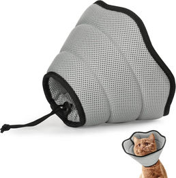 VavoPaw Verstellbare Halskrause für Hunde und Katzen aus Polyester Grau XS – Bild 1 von 8