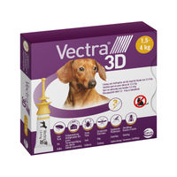 Produktbild von Vectra 3D Spot-On für Hunde Mini 1,5 bis 4 kg zur Bekämpfung von Flöhen und Zecken für alle Altersstufen