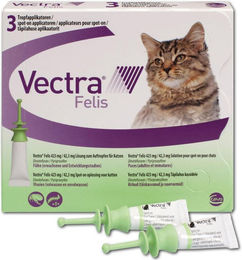 Vectra Felis Spot-On Flohmittel für Katzen Kitten 0,6 bis 10 kg 2 x 3 Pipetten – Bild 1 von 2