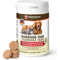 Produktbild von Veddelholzer 50 Diarrhoe Kautabletten Diät Ergänzungsmittel für Hunde und Katzen mit Präbiotika und pflanzlichen Inhaltsstoffen zur Unterstützung bei Durchfall