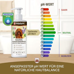 Veddelholzer Hunde Shampoo mit natürlichem Neemöl zur Haut- und Fellpflege gegen Flöhe, Zecken und Milben 500 ml – Bild 1 von 6
