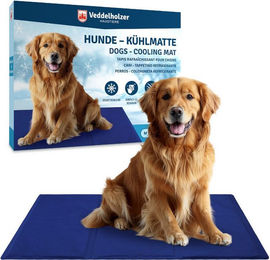 Veddelholzer Hundematte Kühlmatte Blau M für Hunde extra dick und kratzfest 65 x 50 cm – Bild 1 von 5