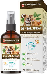 Veddelholzer Probiotisches Dentalspray Set für Hunde und Katzen mit Fingerzahnbürste und Enzymkomplex 150 ml – Bild 1 von 6