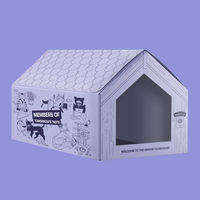 Produktbild von VEGCAT Clubhouse Katzenhöhle aus Pappe in Braun und Weiß