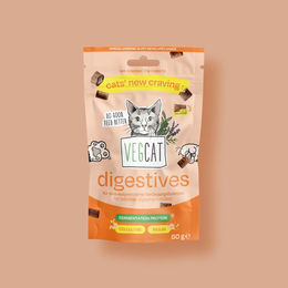 VEGCAT Digestives Leckerli für Katzen Adult ohne tierisches Protein 60g – Bild 1 von 1