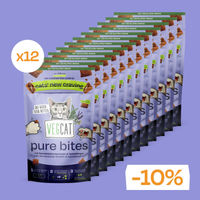 Produktbild von VEGCAT Pure Bites Vegdog Katzen Leckerli mit Fermentationsprotein 12 x 60g