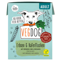 VEGDOG Adult Hundefutter Erbsen & Haferflocken Vegan 10x390g Tetra Pak - 10 x 390 g – Bild 1 von 3