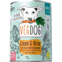 Produktbild von VEGDOG Adult No. 1 Veganes Hund Nassfutter Linsen & Hirse 400g - 6 x 400 g