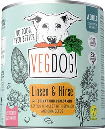 VEGDOG Adult No. 1 Veganes Hundefutter Linsen & Hirse 800 g - 6 x 800 g – Bild 1 von 6