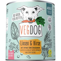 Produktbild von VEGDOG Adult No. 1 Veganes Hundefutter Linsen & Hirse 800 g - 6 x 800 g