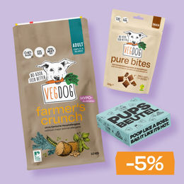VEGDOG Advanced Kit Farmer's Crunch Vegan Hundefutter Abo-Box – Bild 1 von 1