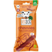 Produktbild von VEGDOG Chevvies XL Veganer Kausnack für Hunde ohne Zucker und Aromastoffe 200 g