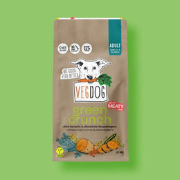 VEGDOG Green Crunch Veganes Trockenfutter für adulte Hunde hypoallergen getreidefrei 10 kg – Bild 1 von 3