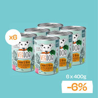 Produktbild von VEGDOG Hund Nassfutter Adult Linsen & Hirse Vegan Hypoallergen 6 x 400g