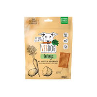 Produktbild von VegDog Jerkeys Veganer Belohnungssnack Getreidefrei und Glutenfrei 80g