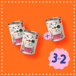 VegDog Nassfutter Sensitive Lupinenprotein und Linse für Hunde Adult Glutenfrei 3 x 400g – Bild 1 von 1