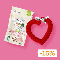 Produktbild von VEGDOG Puppy Starter Kit Vegan Belohnungssnack und Tauspielzeug für Welpen
