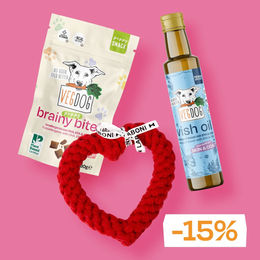 Produktbild von VEGDOG Puppy Vitality Kit Vegan Haut und Fell Supplement für Welpen ohne tierisches Protein