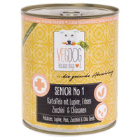 Produktbild von VEGDOG Senior No. 1 Veganes Hundefutter mit Stückchen in Sauce, 6 x 800 g - 6 x 800 g