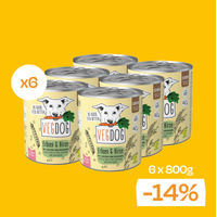 Produktbild von VEGDOG Vegan Nassfutter Senior Erbsen & Hirse ohne tierisches Protein 6 x 800g