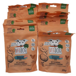 VEGDOG Veggies Immune hypoallergener Hundesnack vegan ohne tierisches Protein 10 x 125 g - 10 x 125 g – Bild 1 von 10