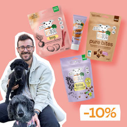 Produktbild von VEGDOG Vorteilsbox Kampfpudelmanns Favs Vegan für Hunde zur Unterstützung der Gelenke