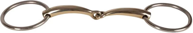 Produktbild von Velari Kandare mit 2 Ringen und Kupfer für Pferde 14mm