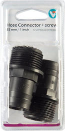 Velda Schlauchverbindung mit Außengewinde 25 mm 1 Zoll 2-teilig für Teichzubehör – Bild 1 von 2