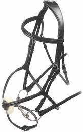 Velociti Grackle Flansch für Pferd aus Leder in Schwarz für Ponys – Bild 1 von 1